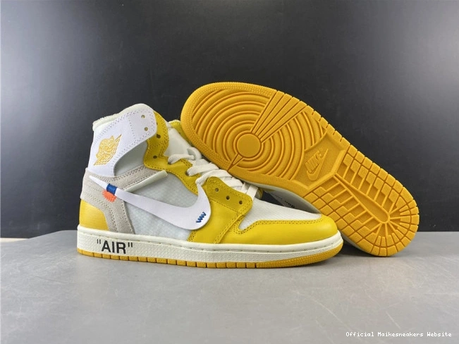 Official Maikesneakers Yellow-Cone Powder Jordan NRG Dark AQ0818-149 Air White Off-White x 1 0708